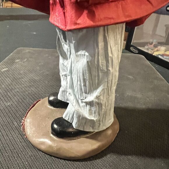 APEX Paper Mache Christmas Carolers Young Lady Red Dickens Vtg Holiday Decor - Picture 8 of 15